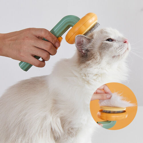 Pumpkin Self Cleaning Slicker Brush For Cats