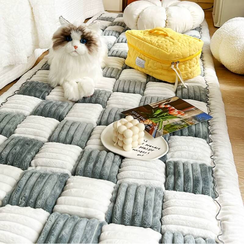 WagsWonder™ Stylish Cream-Colored Pet Mat for Beds and Couches