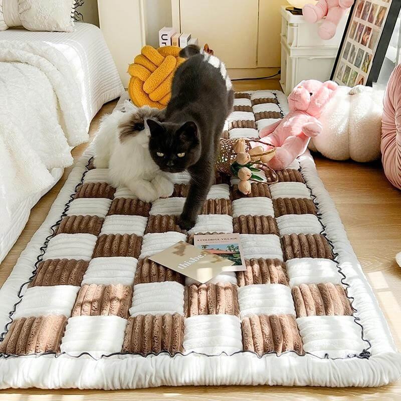 WagsWonder™ Stylish Cream-Colored Pet Mat for Beds and Couches