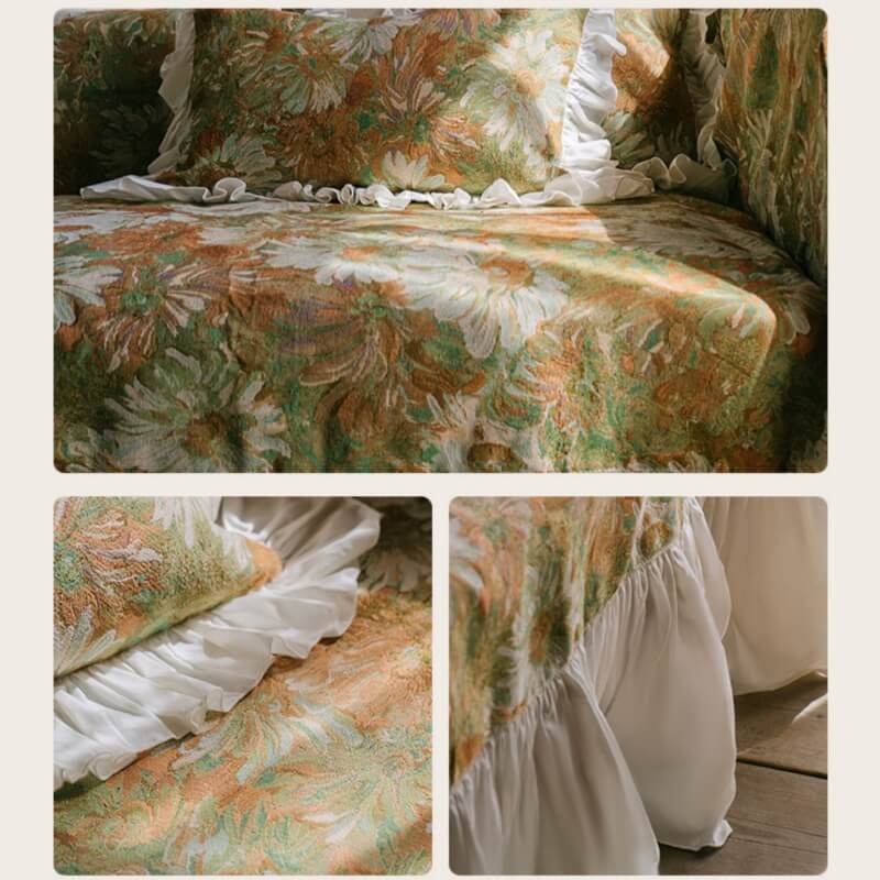 Monet Garden Yarn Dyed Sofa Protective Couch Cover