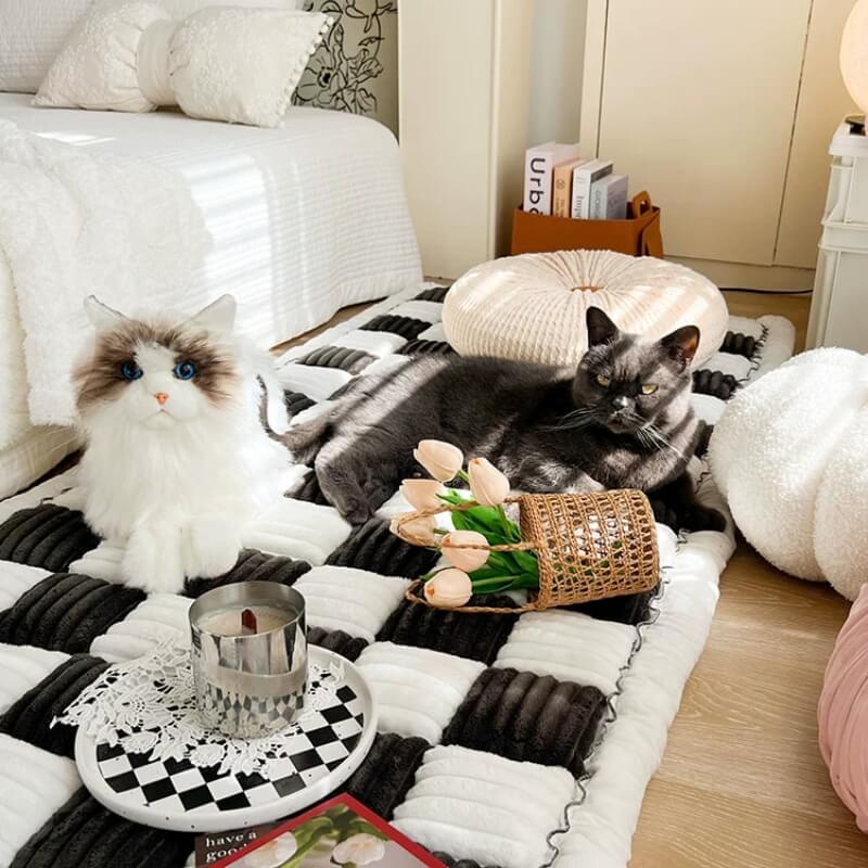 WagsWonder™ Stylish Cream-Colored Pet Mat for Beds and Couches