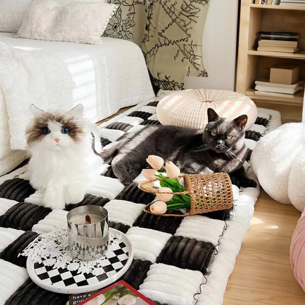 WagsWonder™ Stylish Cream-Colored Pet Mat for Beds and Couches