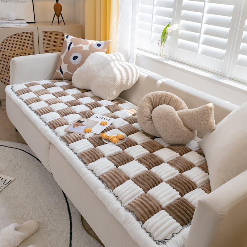 WagsWonder™ Stylish Cream-Colored Pet Mat for Beds and Couches