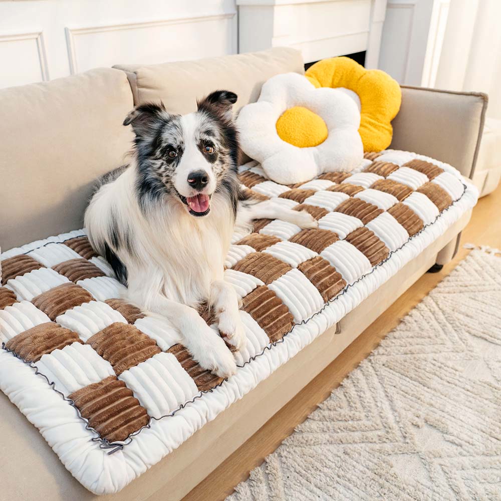 WagsWonder™ Stylish Cream-Colored Pet Mat for Beds and Couches