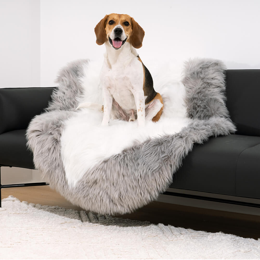 Super Soft Long Plush Fluffy Fur Oval Rug Pet Mat