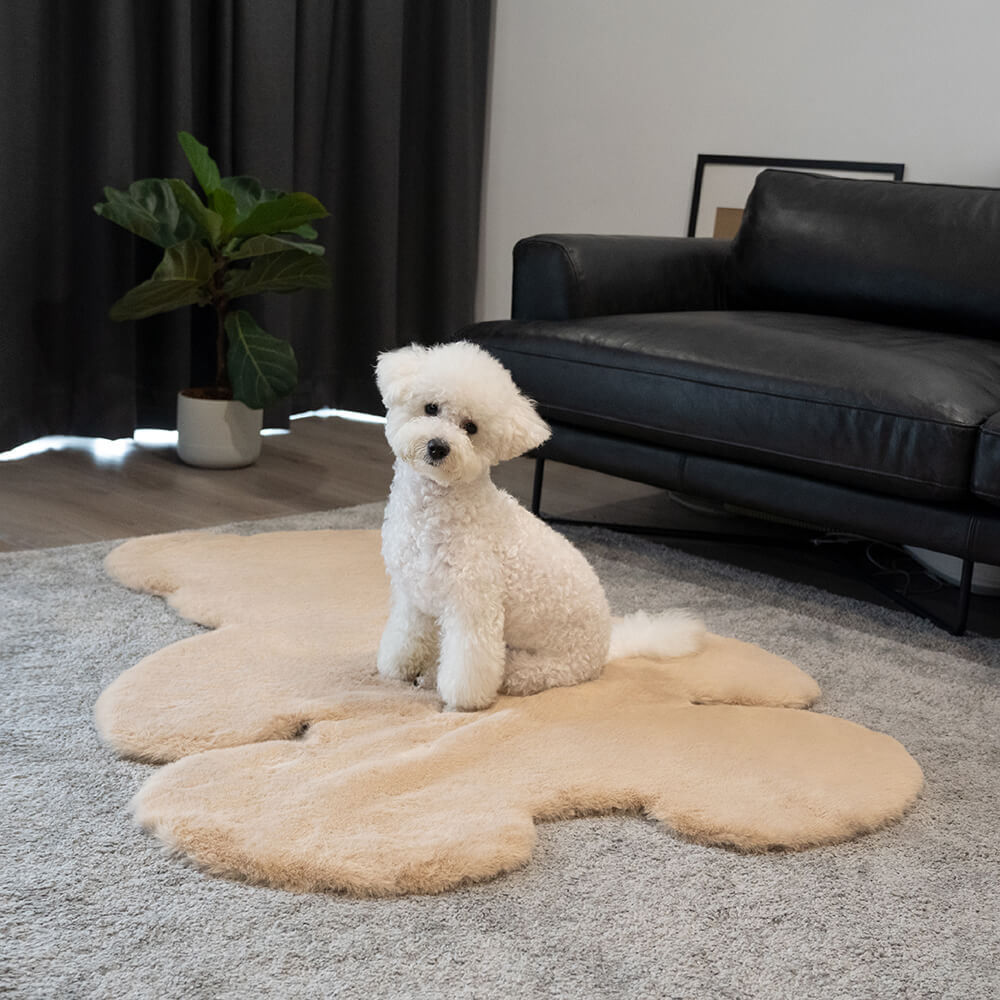 Teddy Bear Shaped Fluffy Large Pet Mat