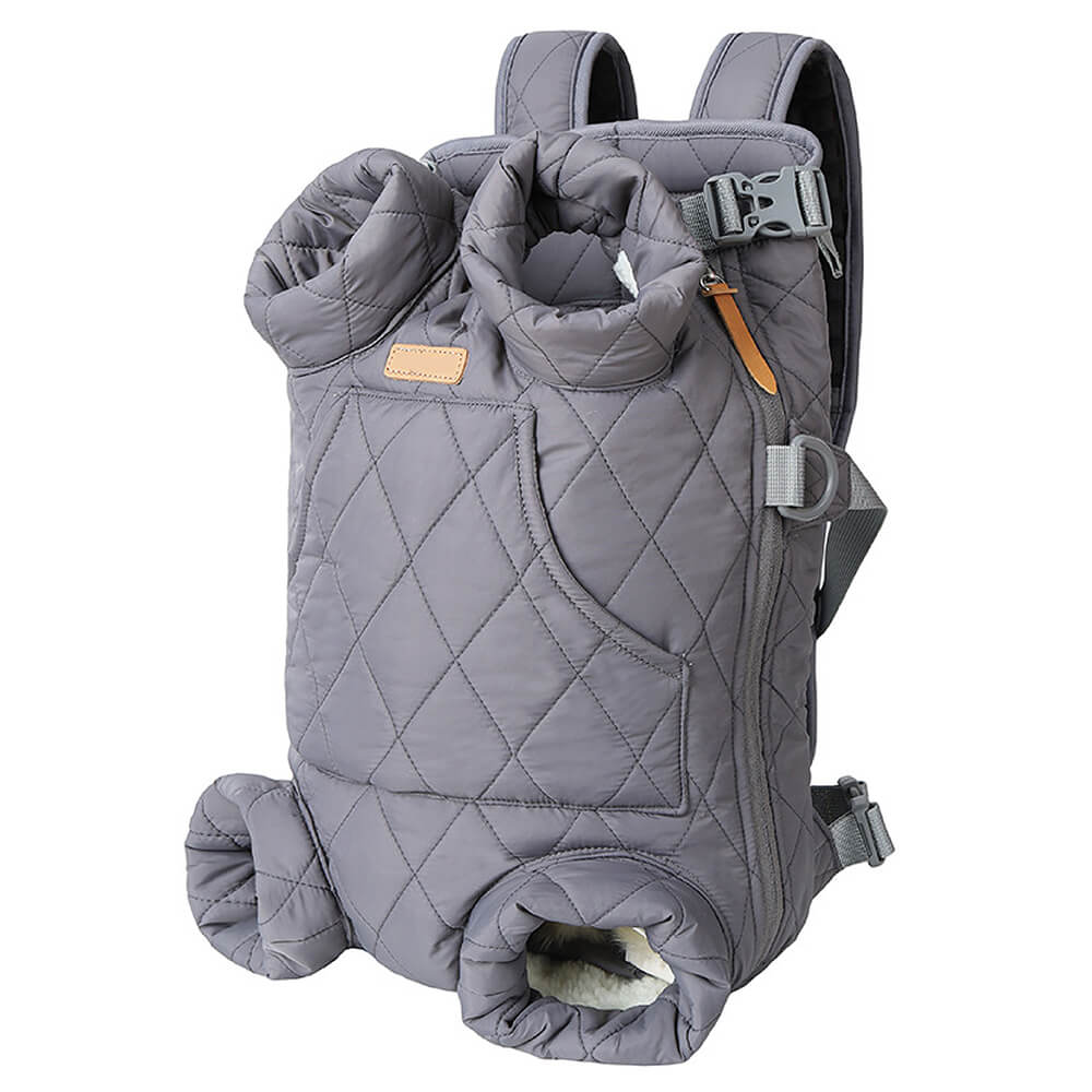 Winter Thickened Warm Hands Free Portable Travel Pet Dog Carrier Backpack