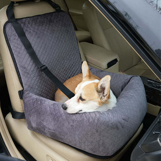 Large Soft Velvet Pet Travelling Bed Dog Car Seat