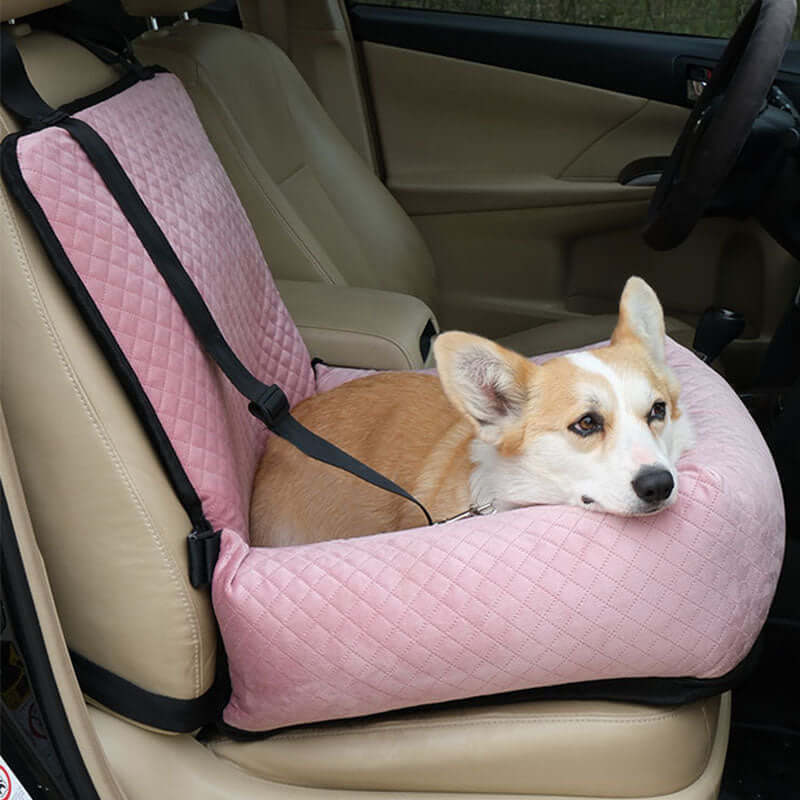 Large Soft Velvet Pet Travelling Bed Dog Car Seat