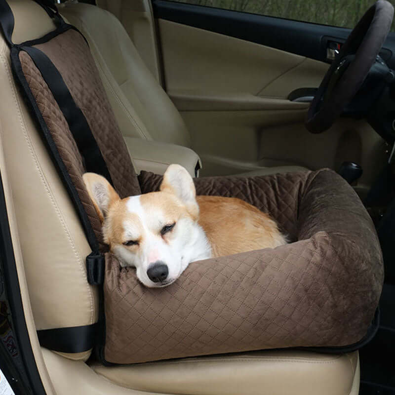 Large Soft Velvet Pet Travelling Bed Dog Car Seat