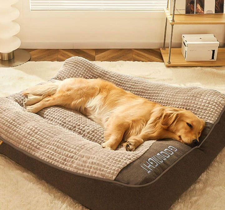 Large Thick Scratch-resistant Spine Protection Dog Cushion Bed