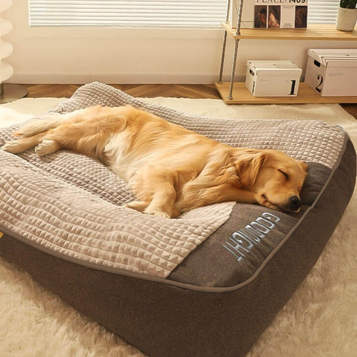 Large Thick Scratch-resistant Spine Protection Dog Cushion Bed