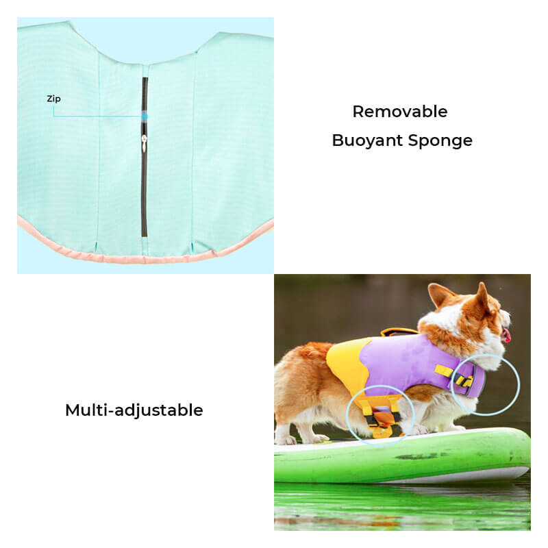 Adjustable Floatation Vest Dog Harness Dog Life Jacket