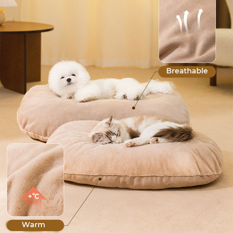 Anti-Anxiety Oval Warm Plush Dog Bed