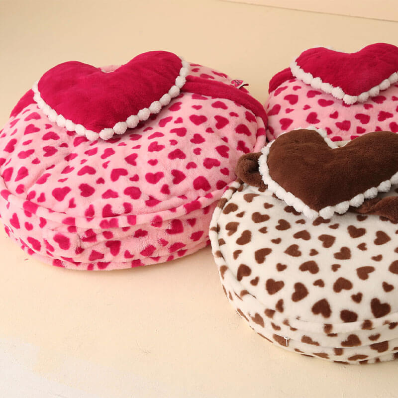 Barbie Pink Heart Plush Dog Pillow Bed