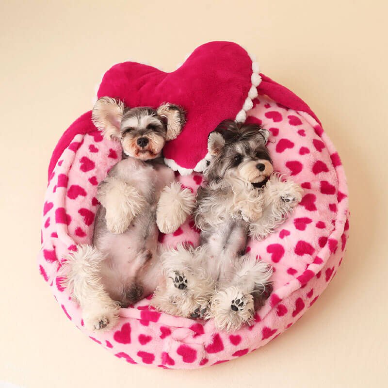 Barbie Pink Heart Plush Dog Pillow Bed