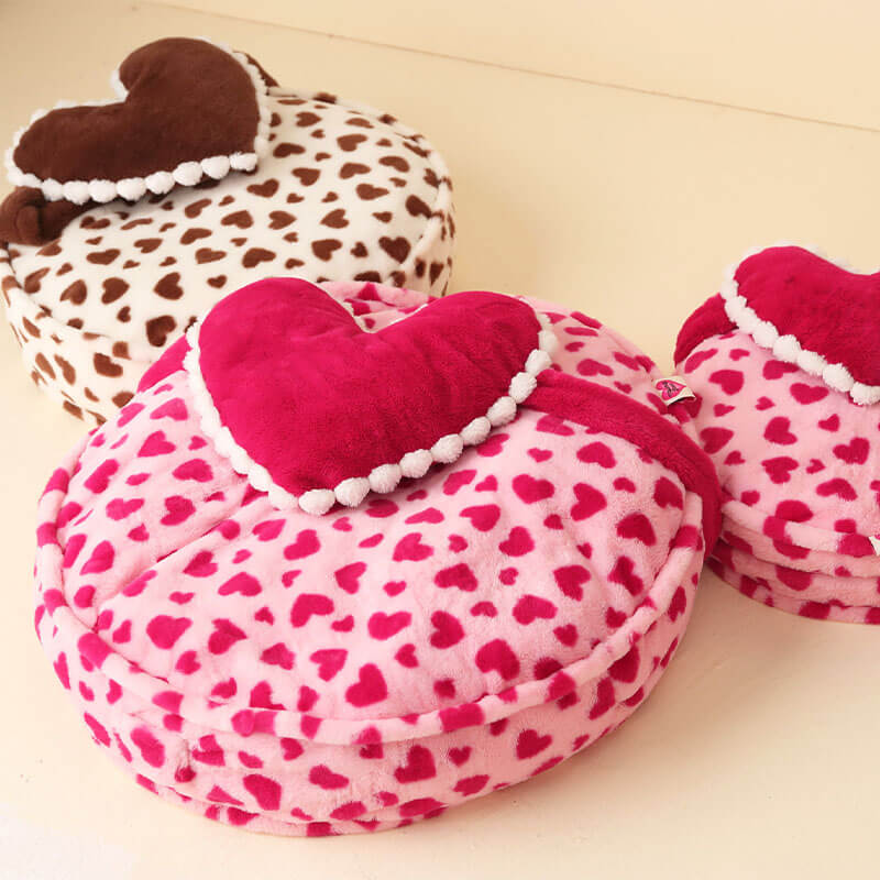 Barbie Pink Heart Plush Dog Pillow Bed