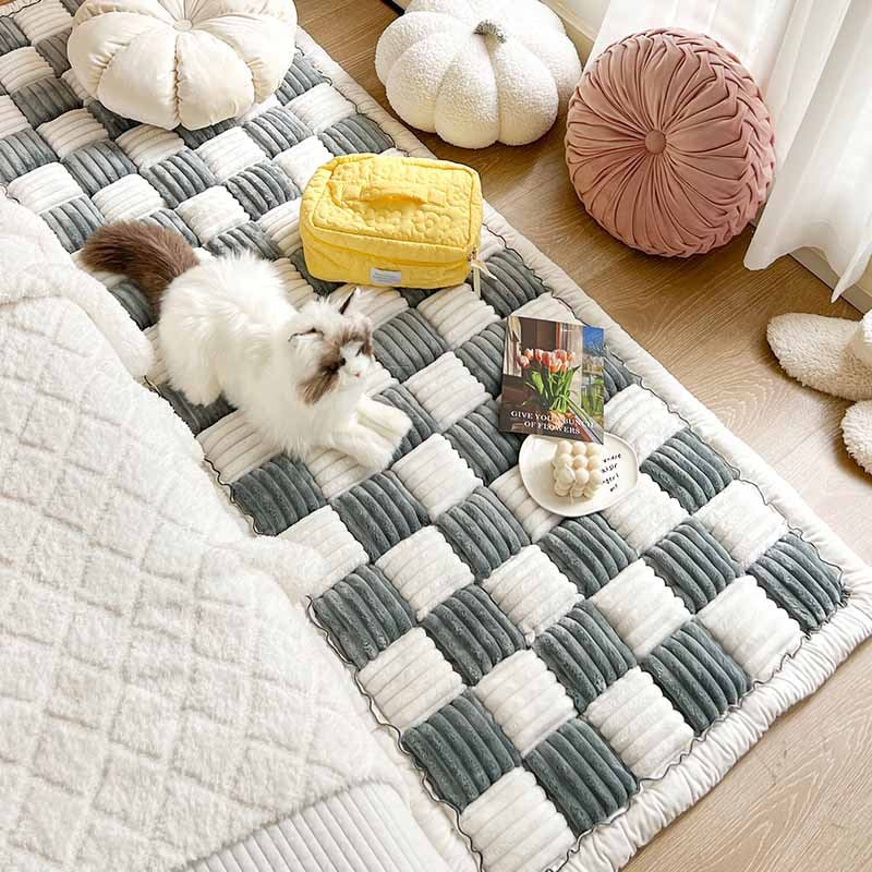 WagsWonder™ Stylish Cream-Colored Pet Mat for Beds and Couches