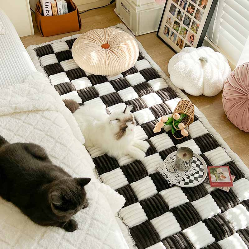 WagsWonder™ Stylish Cream-Colored Pet Mat for Beds and Couches