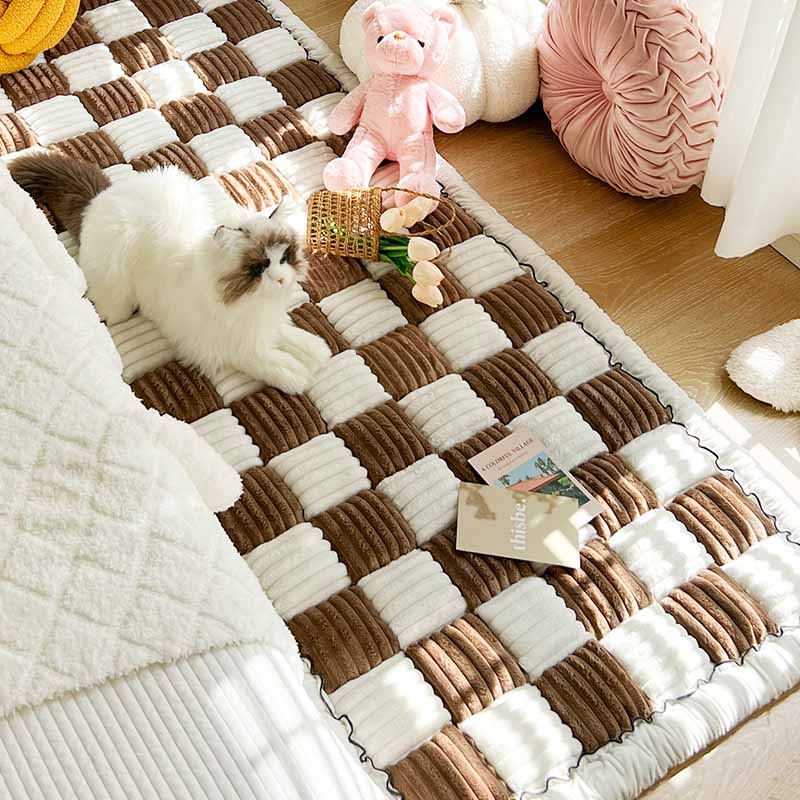 WagsWonder™ Stylish Cream-Colored Pet Mat for Beds and Couches