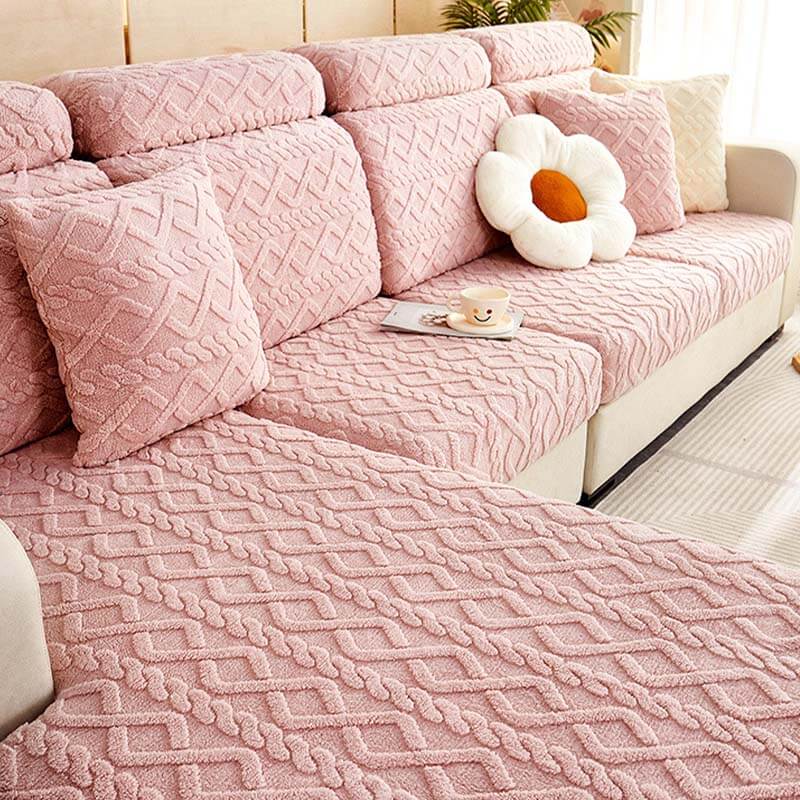 Full Wrap Soft Fleece Stretch Couch Cover