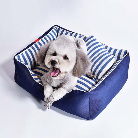 Navy Blue Medium Large Dog Pillow Bed