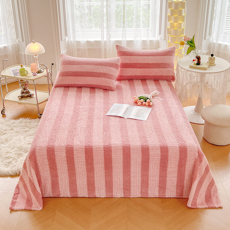 Pet Hair Protection Macaron Plush Bedding Mattress Cover