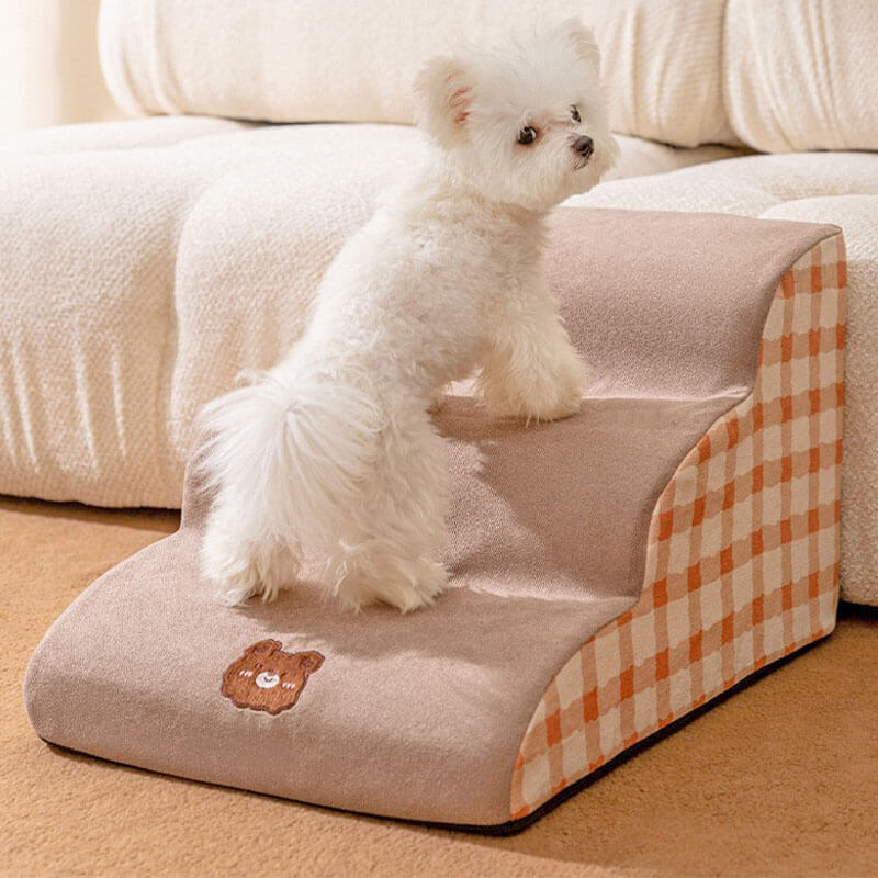 Plain Pattern Pet Climbing Ladder Removable Dog Stairs