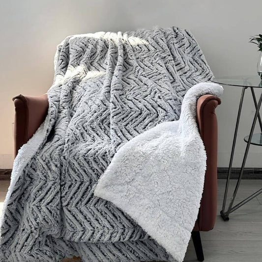 Plush Double Layer Blanket Pet Throw Blanket Human Blanket