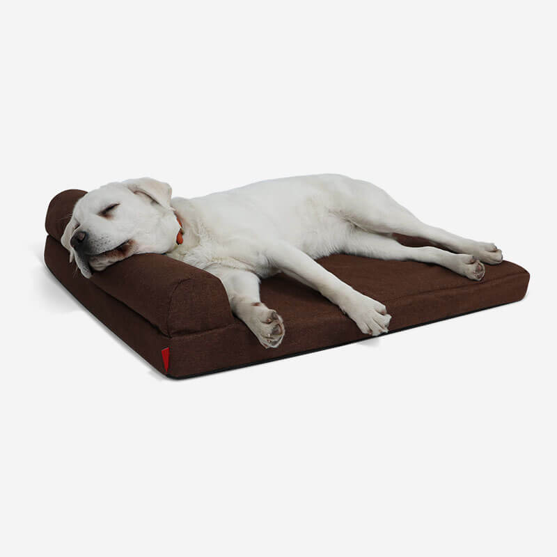 Thick Linen Fabric Removable Orthopedic Waterproof Dog Bed